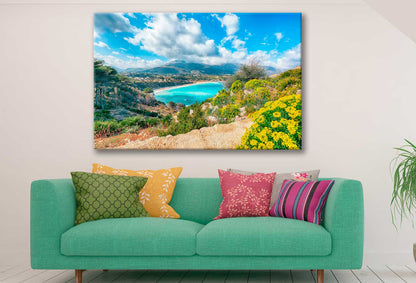 Bella Home Fabulous Seascape of Guidaloca Beach Print Canvas Ready to hang