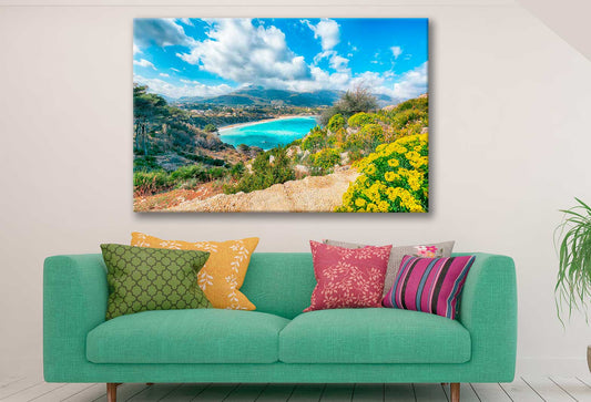 Bella Home Fabulous Seascape of Guidaloca Beach Print Canvas Ready to hang