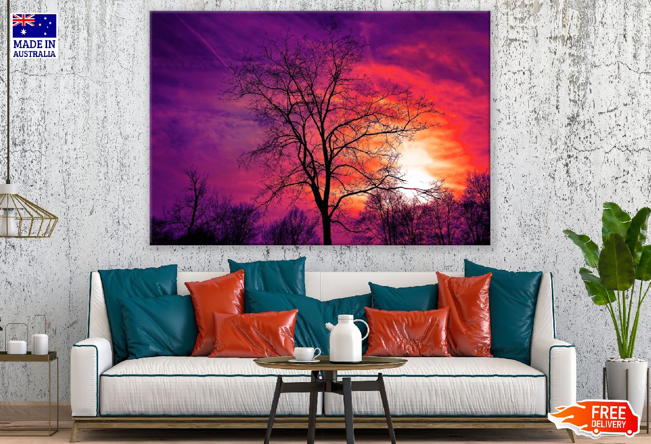 Dead Tree Sunset Photograph Print 100% Australian Made