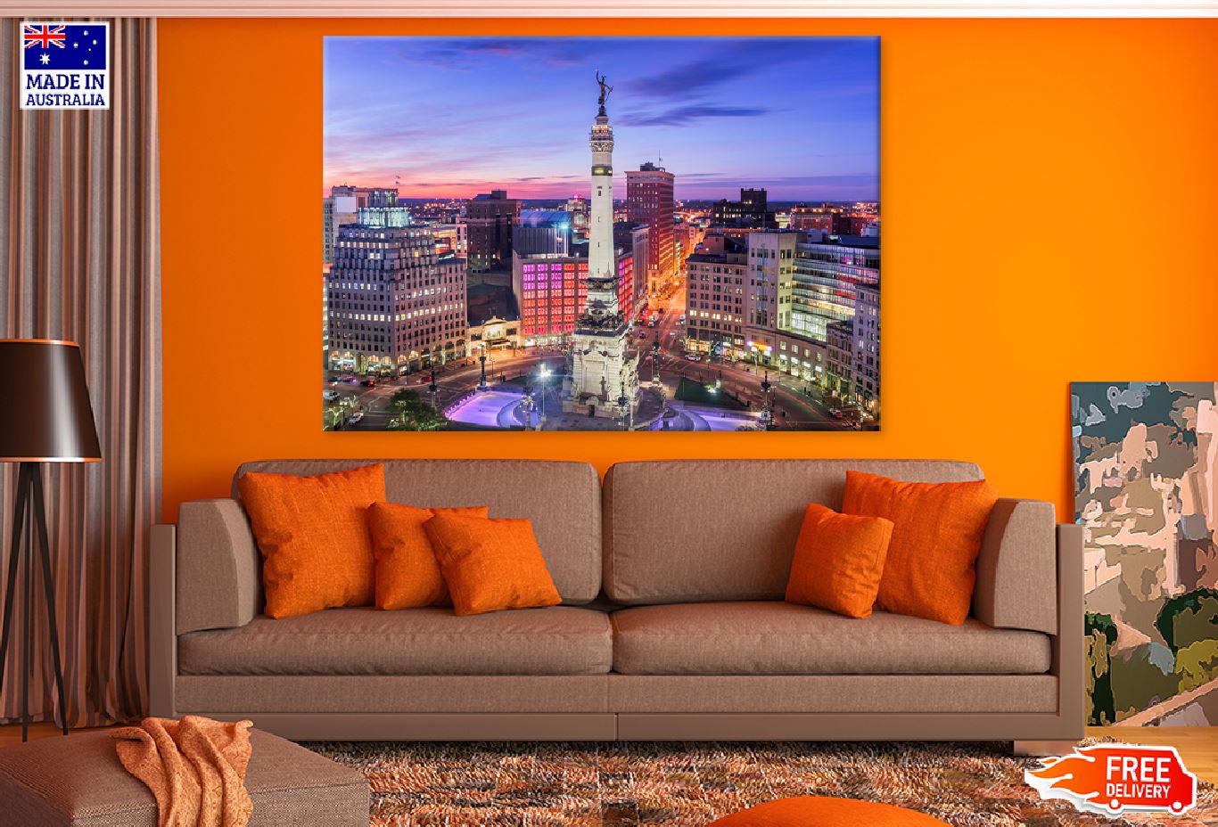 Indianapolis Skyline Monument Photograph USA Print 100% Australian Made