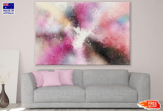 Black Grey & Pink Abstract Design Print 100% Australian Made