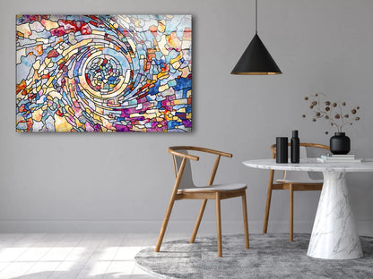 Colorful Glass Mosaic Design Acrylic Glass Print Tempered Glass Wall Art 100% Made in Australia Ready to Hang