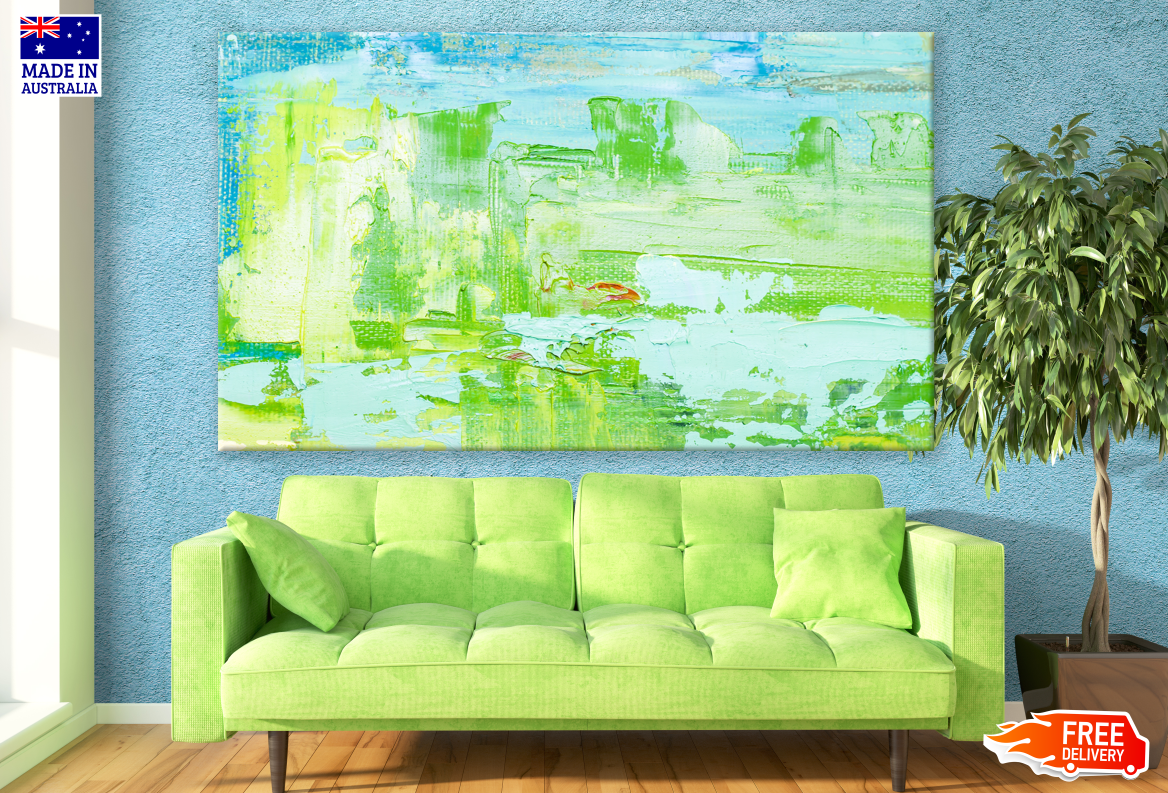 Green Abstract Painting Print 100% Australian Made