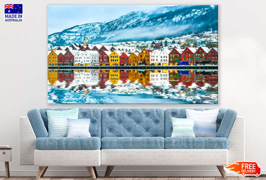 Bergen City in Norway Photograph Print 100% Australian Made