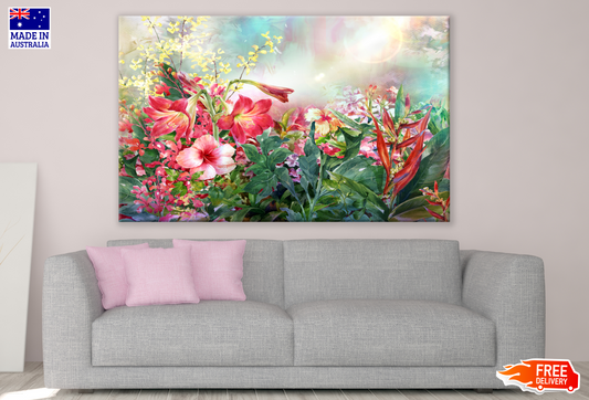 Colourful Floral Painting Print 100% Australian Made