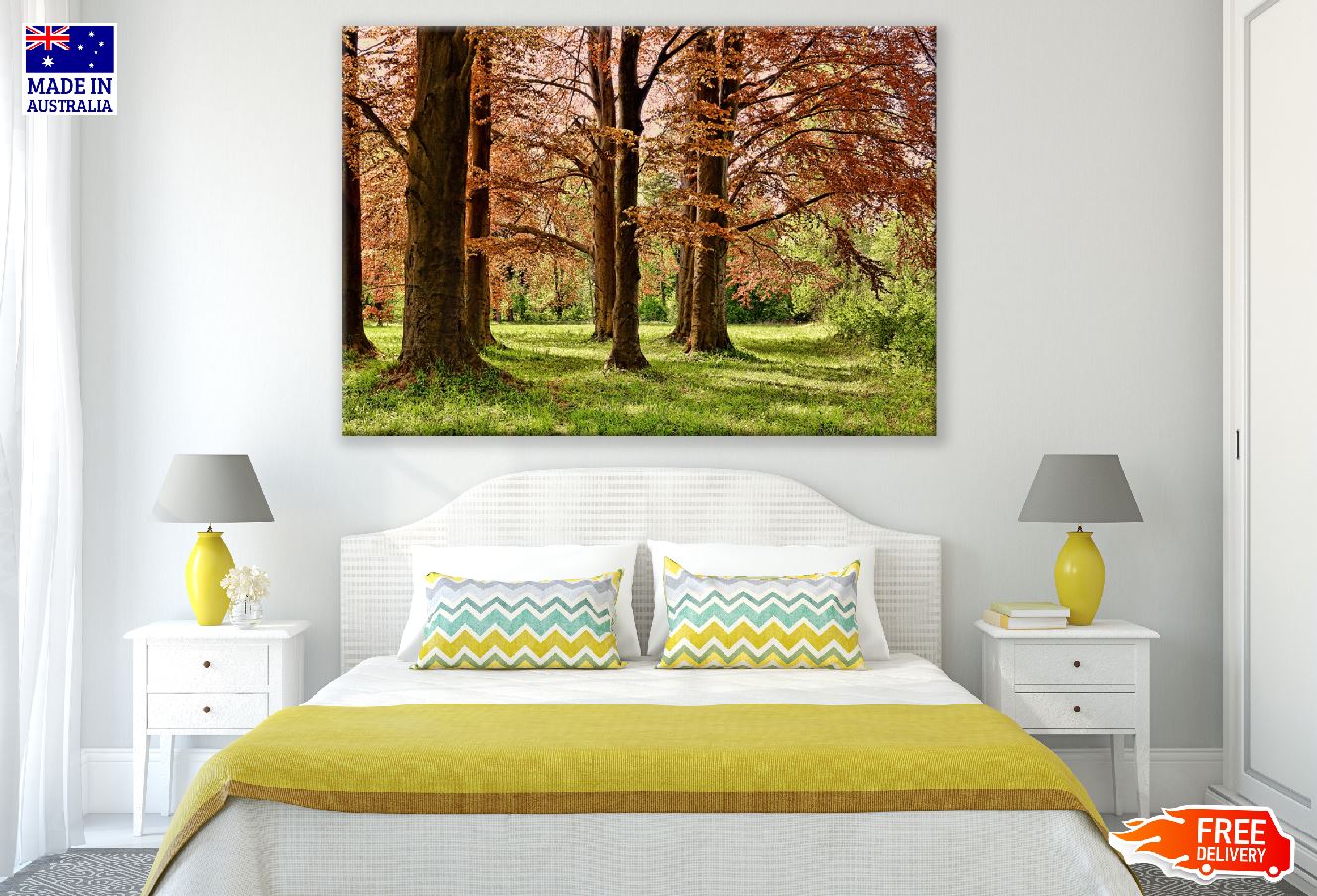 Grass & Autumn Forest Photograph Print 100% Australian Made