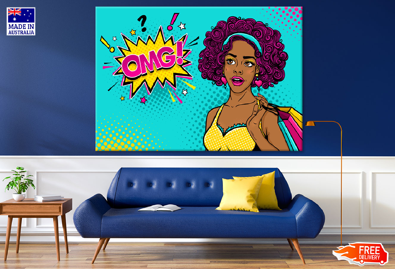 Omg Quote & African Girl Print 100% Australian Made