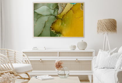 Green Yellow & Gold Abstract Design Home Decor Premium Quality Poster Print Choose Your Sizes