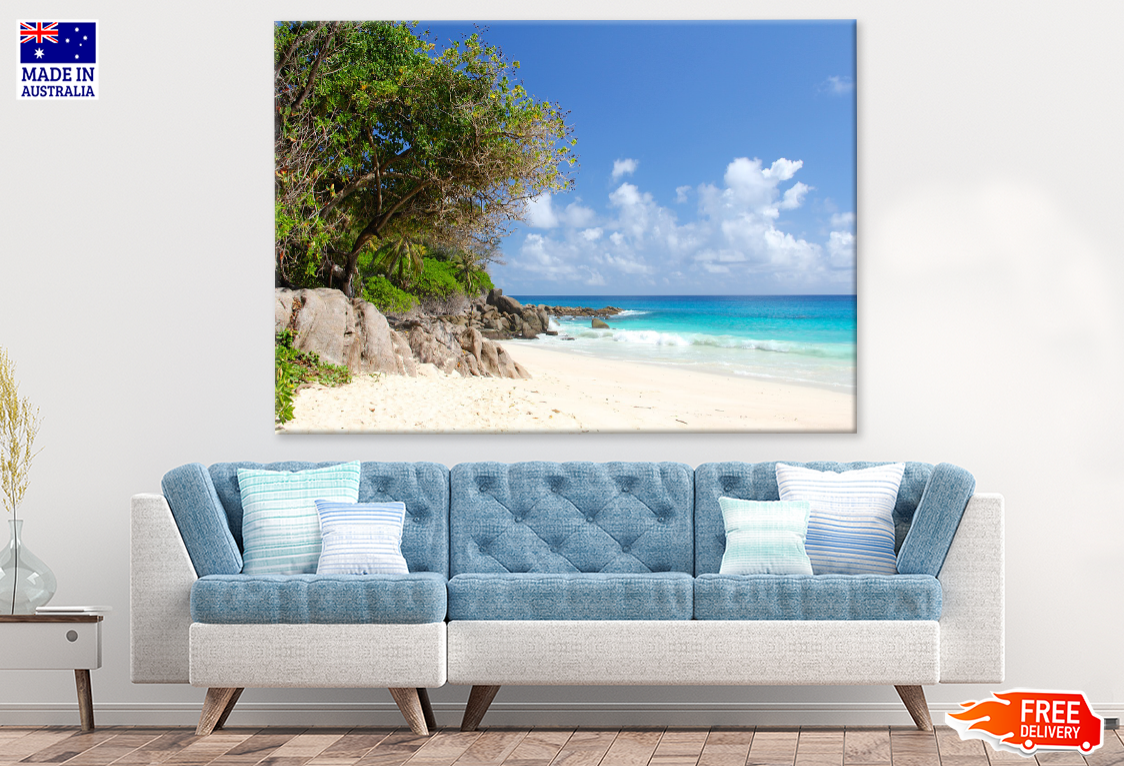 Trees & Sea Sky Scenery View Print 100% Australian Made