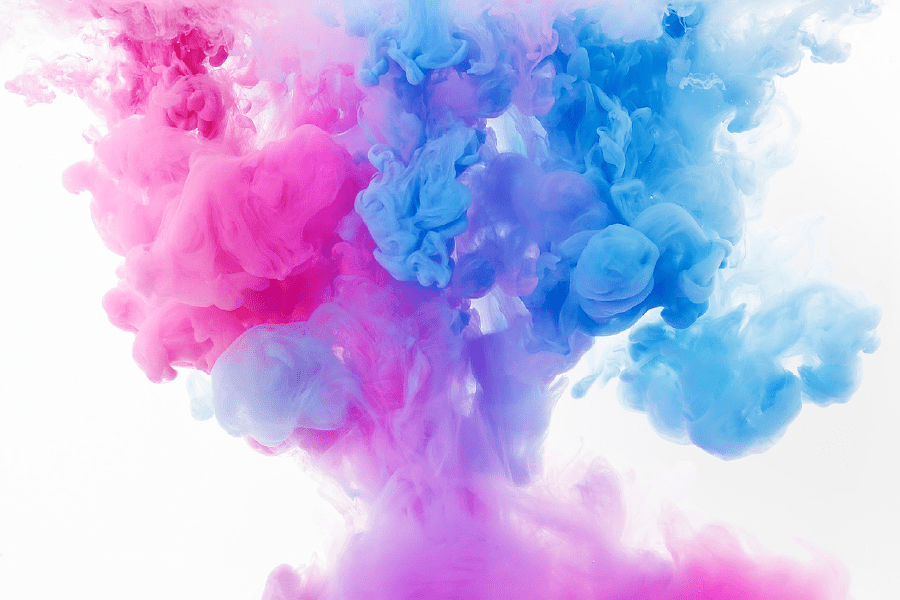 Blue & Pink Smoke Abstract Design Print 100% Australian Made