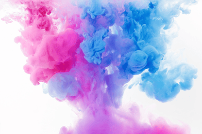 Blue & Pink Smoke Abstract Design Print 100% Australian Made