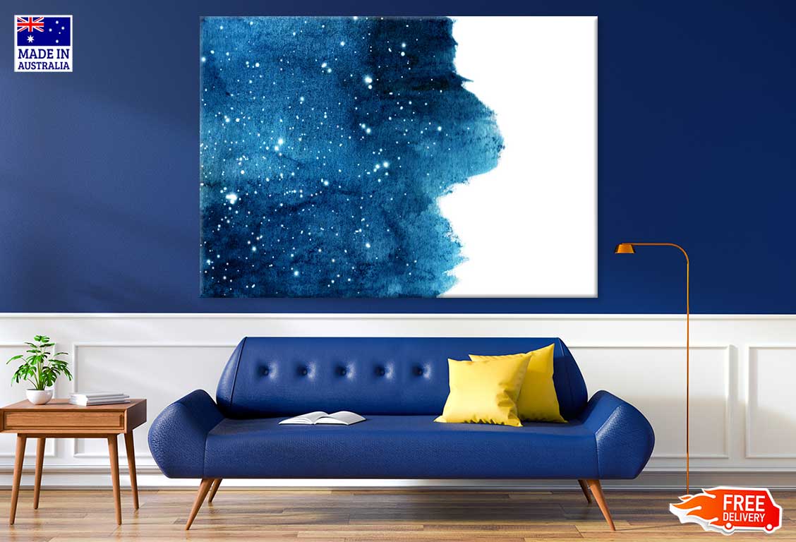 Blue & White Abstract Design Print 100% Australian Made