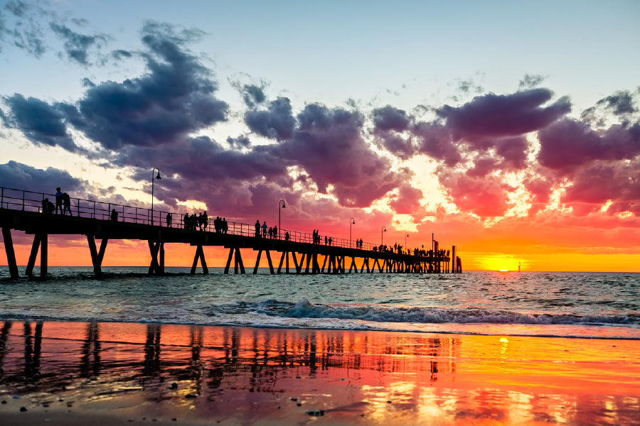 Glenelg Jetty Sunset Photograph Print 100% Australian Made