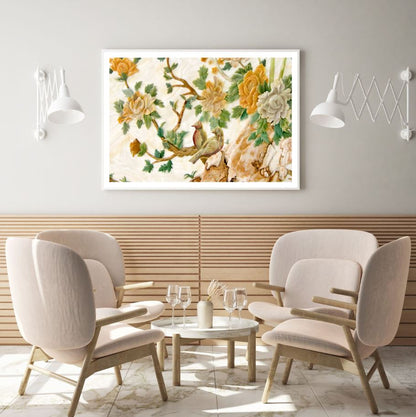 Birds on Flower Tree 3D Design Home Decor Premium Quality Poster Print Choose Your Sizes