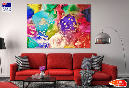 Rainbow Color Abstract Fluid Design Print 100% Australian Made