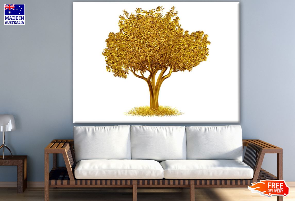 Gold Tree Abstract Design Print 100% Australian Made