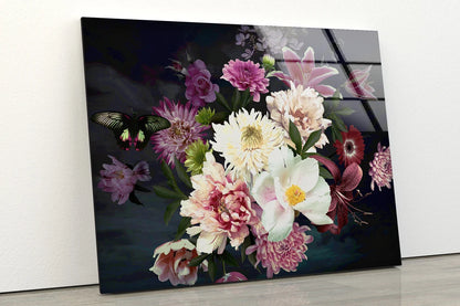 Colorful Flower Bunch Photograph Acrylic Glass Print Tempered Glass Wall Art 100% Made in Australia Ready to Hang