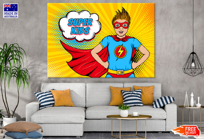 Super Kids Quote & Boy Illustration Print 100% Australian Made