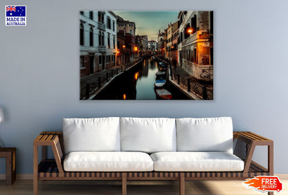 Canal Grande in Venice, Italy Night View Print 100% Australian Made