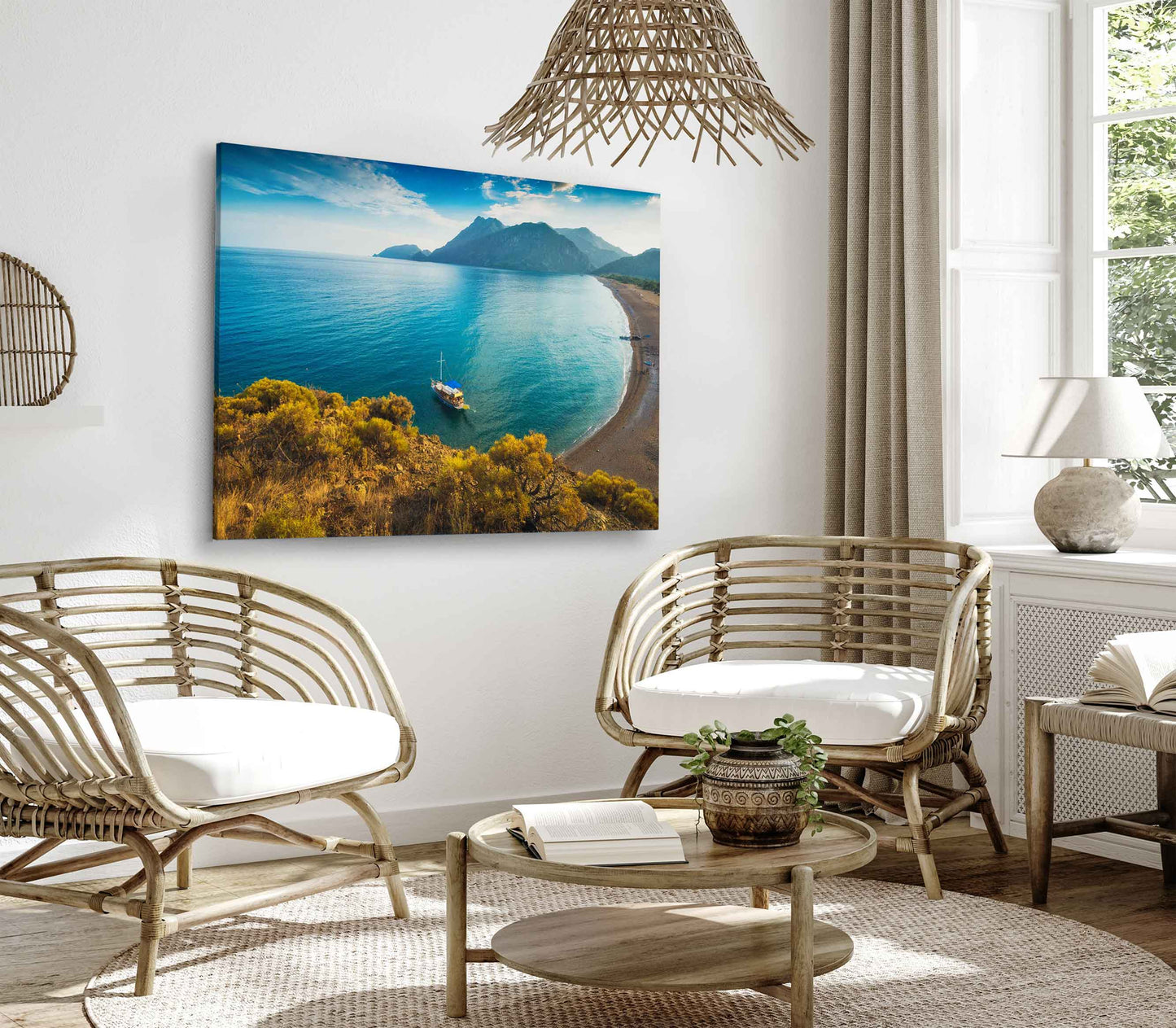 Bella Home Olimpos Mountain in a Sunset Light Print Canvas Ready to hang