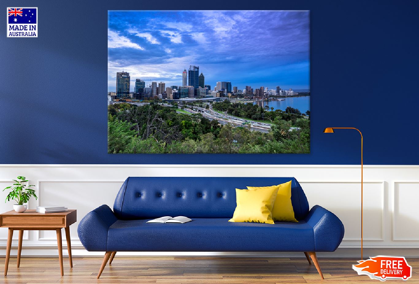 Perth in the Blue Hour Photograph Print 100% Australian Made