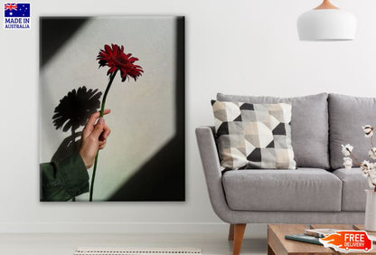 Girl Holding a Red Flower Photograph Print 100% Australian Made