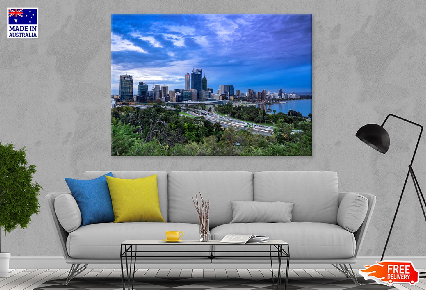 Perth in the Blue Hour Photograph Print 100% Australian Made