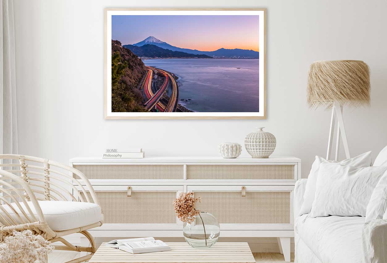 Mt.Fuji & Suruga Bay Scenery View Photograph Home Decor Premium Quality Poster Print Choose Your Sizes