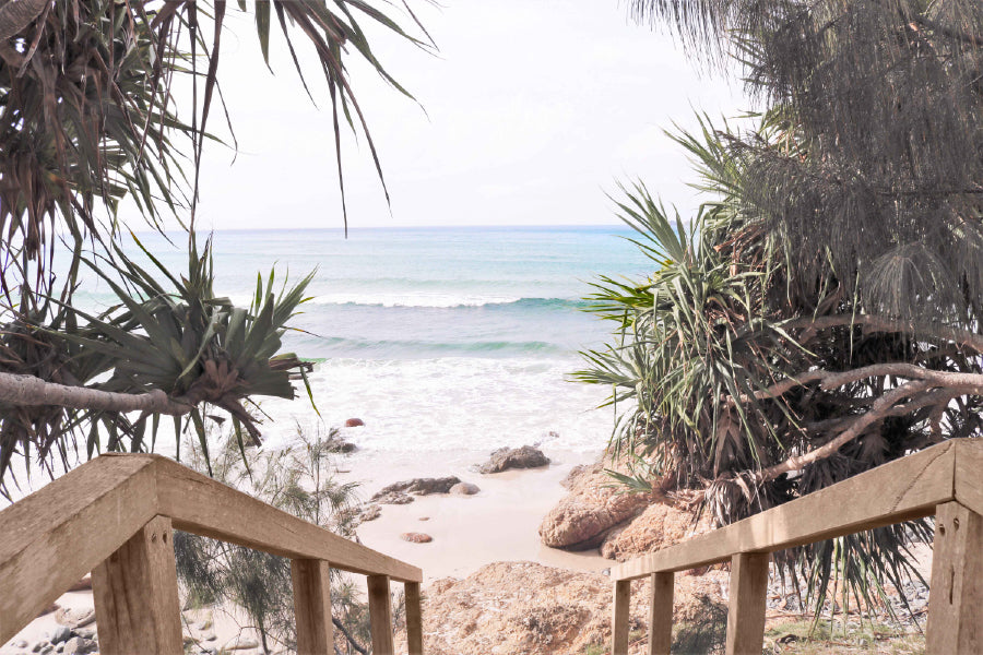 Coastal Beach Wooden Pier View Photograph Print 100% Australian Made