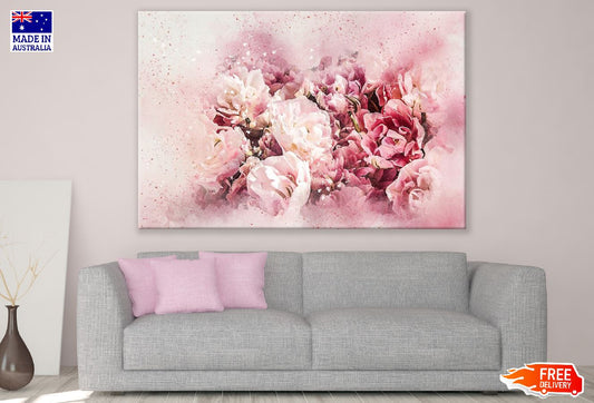 Flowers Bouquet Abstract Design Print 100% Australian Made