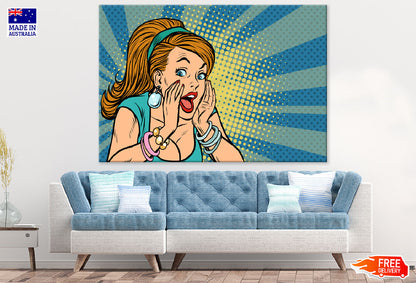 Young Girl Screaming Illustration Print 100% Australian Made