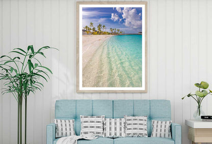 Maldives Paradise Sea & Moody Sky Photograph Home Decor Premium Quality Poster Print Choose Your Sizes