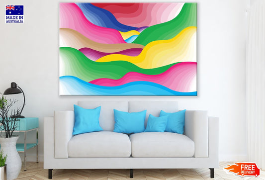 Colorful Digital Abstract Design Print 100% Australian Made