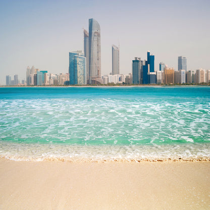 Square Canvas Gulf Coast Sea View Photograph in Dubai High Quality Print 100% Australian Made