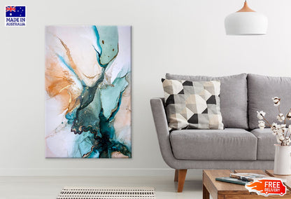Green Orange & Gold Abstract Art Design Print 100% Australian Made