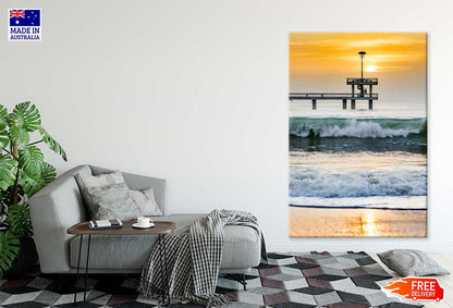 Burgas Beach Waves Sunset Scenery Photograph Print 100% Australian Made