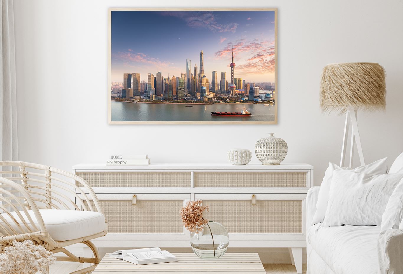 Shanghai Skyline Sunset Scenery View Home Decor Premium Quality Poster Print Choose Your Sizes