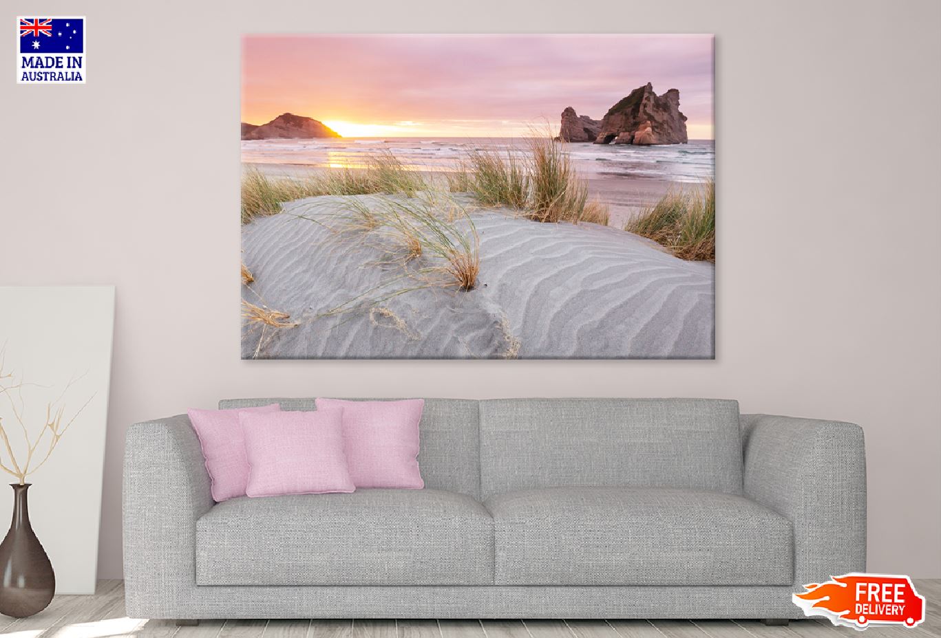 Sand Dune at Pacific Ocean Beach View Photograph Print 100% Australian Made