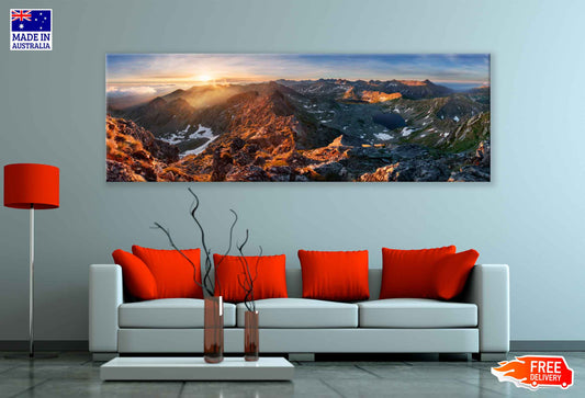 Panoramic Canvas Peak Swinica Lake & Mountains High Quality 100% Australian Made Wall Canvas Print Ready to Hang