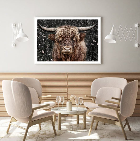 Highland Cow Portrait Photograph Home Decor Premium Quality Poster Print Choose Your Sizes