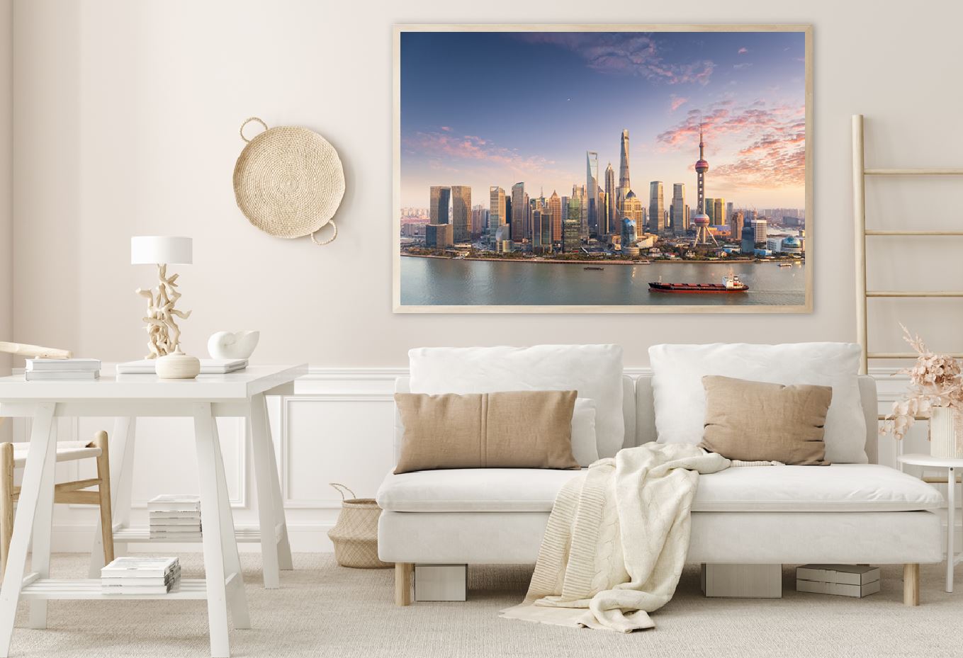 Shanghai Skyline Sunset Scenery View Home Decor Premium Quality Poster Print Choose Your Sizes