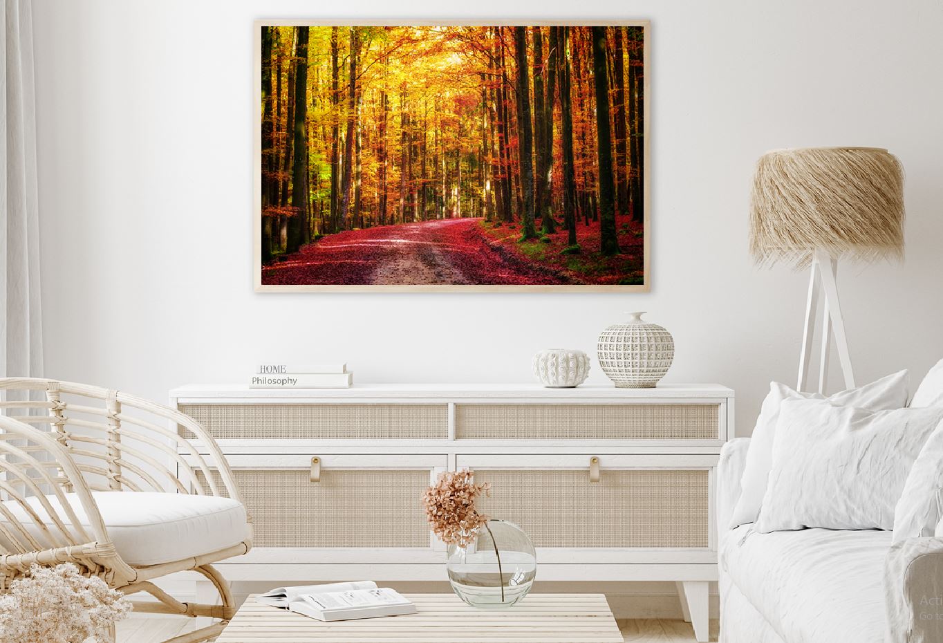 Path in Autumn Forest Photograph Home Decor Premium Quality Poster Print Choose Your Sizes