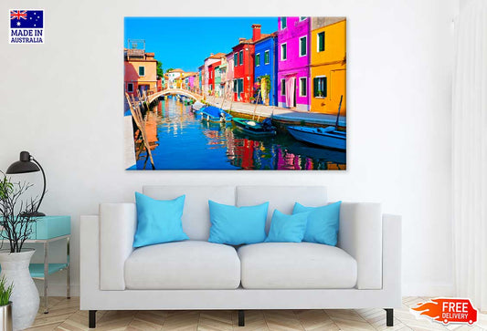 Colorful Burano Island in Venice View Print 100% Australian Made