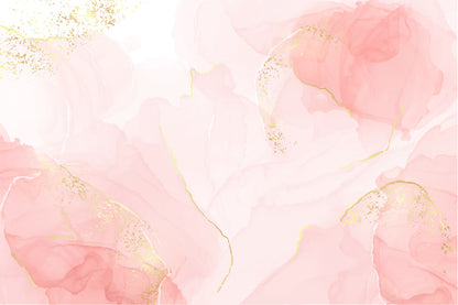 Rose Blush Liquid & Gold Abstract Design Home Decor Premium Quality Poster Print Choose Your Sizes