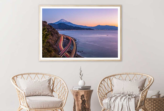 Mt.Fuji & Suruga Bay Scenery View Photograph Home Decor Premium Quality Poster Print Choose Your Sizes