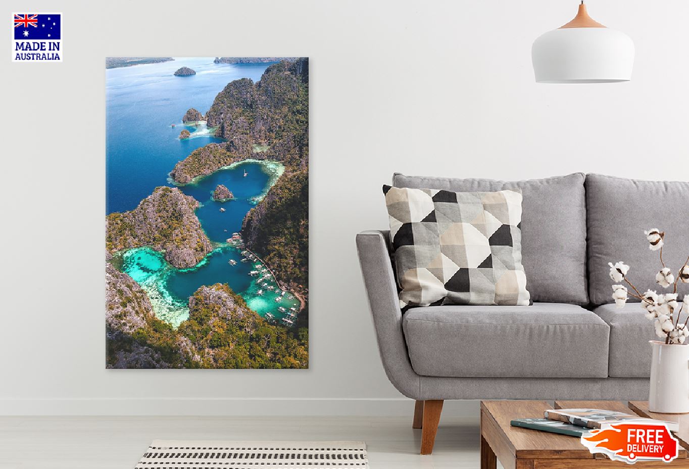 Coron Island Palawan Aerial View Photograph Print 100% Australian Made