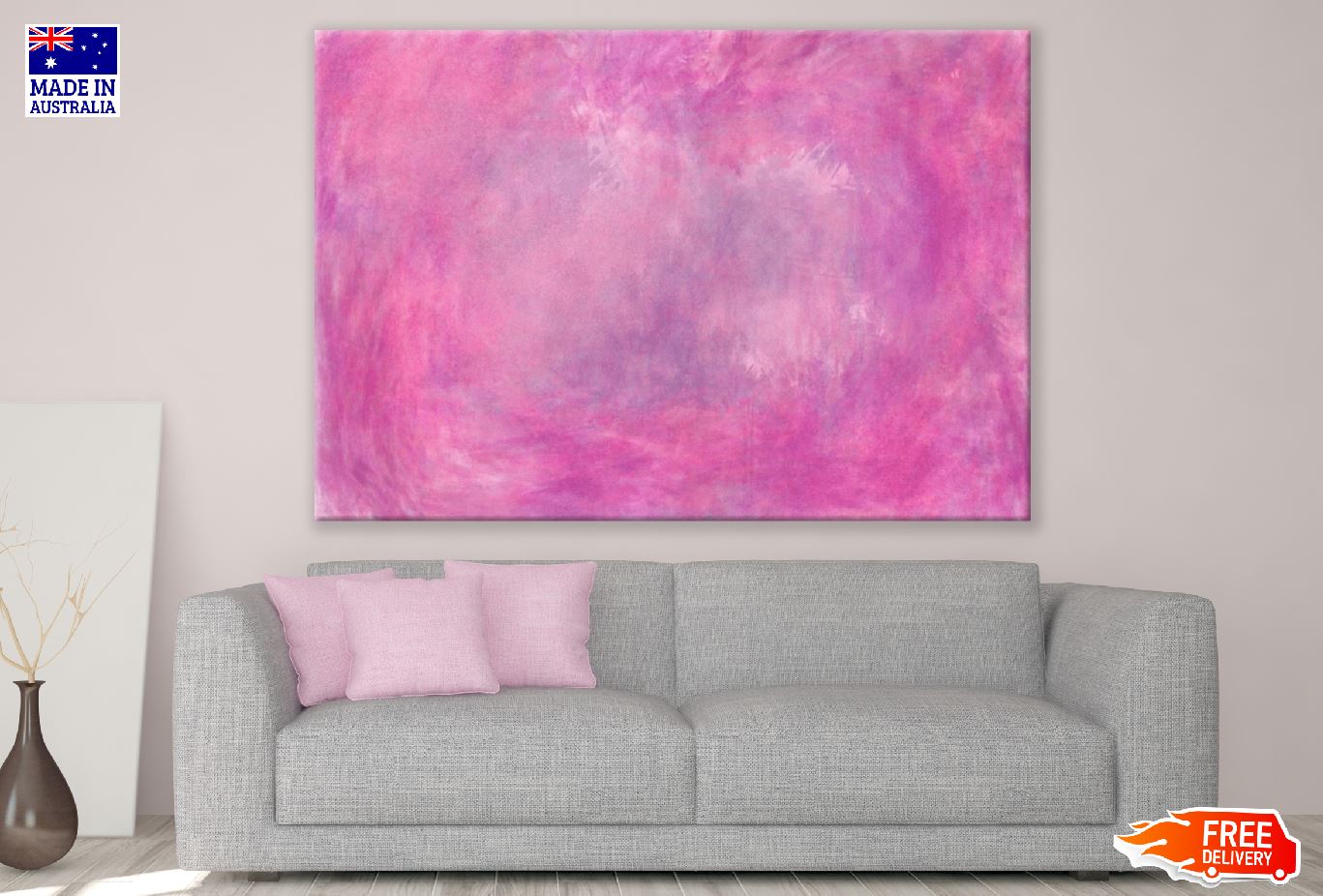 Pink Abstract Design Print 100% Australian Made