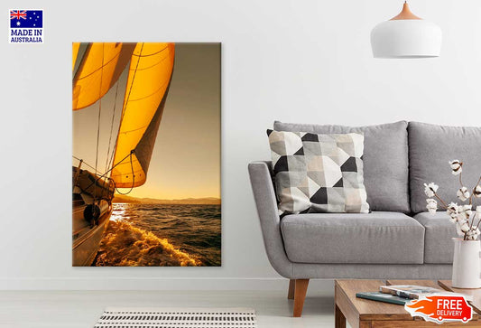 Sailboat Regatta at Sunset Ocean Photograph Print 100% Australian Made