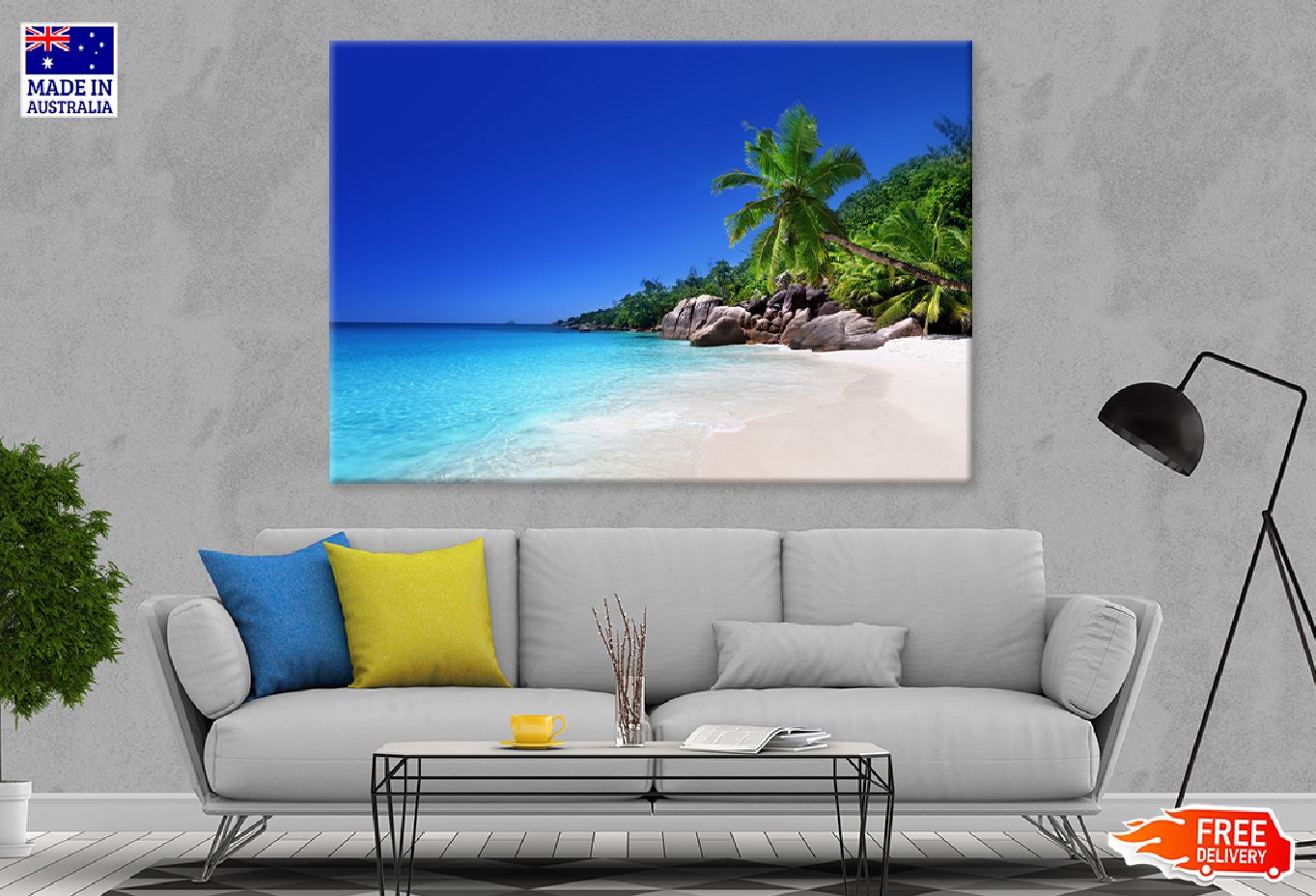 Praslin Island Sea Photograph Seychelles Print 100% Australian Made