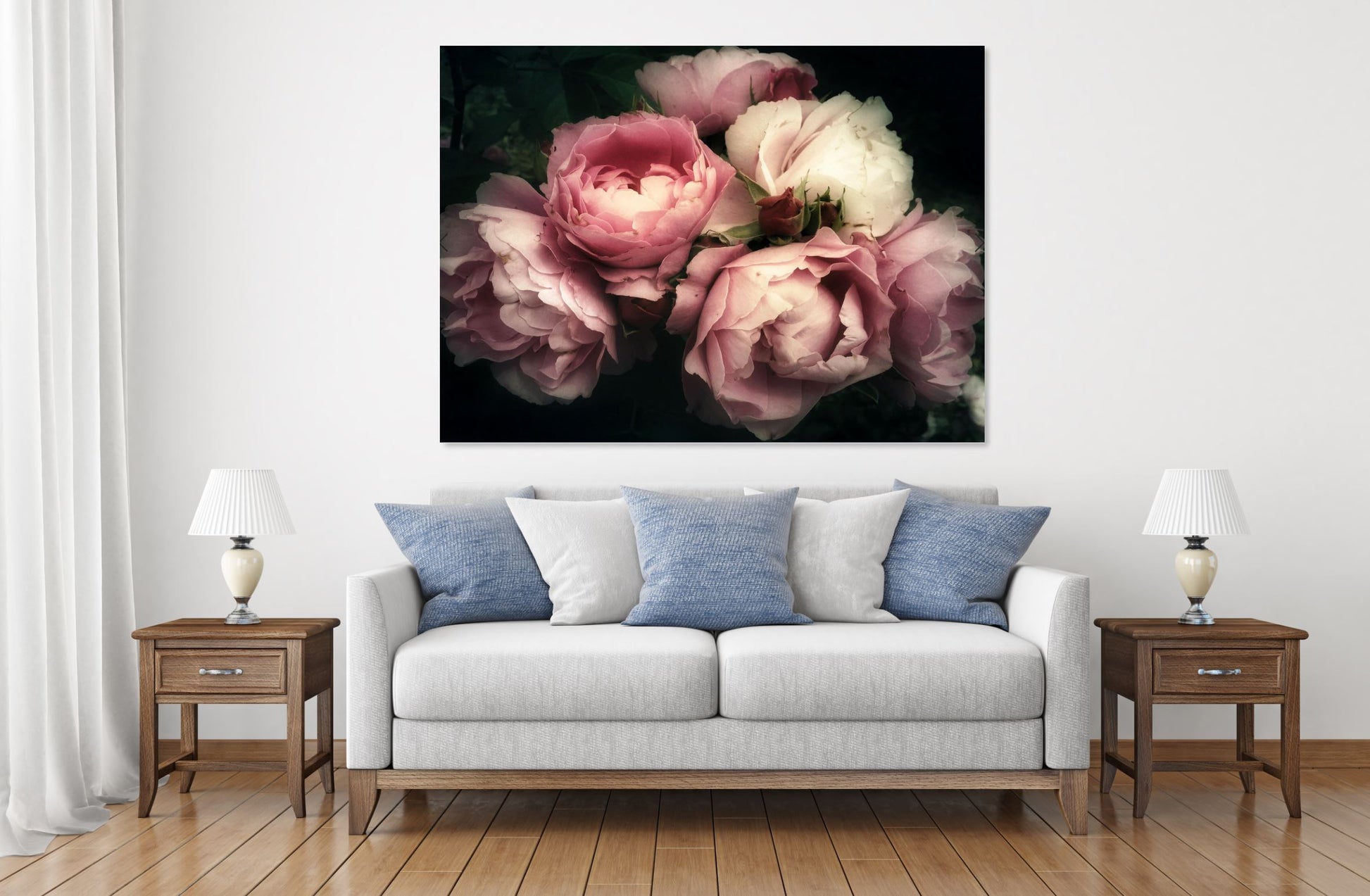 Peonies flowers Stunning Print 100% Australian Made